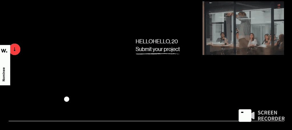 Активно задействованный курсор и большое количество анимированных элементов на сайте студии веб-дизайна HelloHello не дают пользователю сконцентрироваться на контенте 